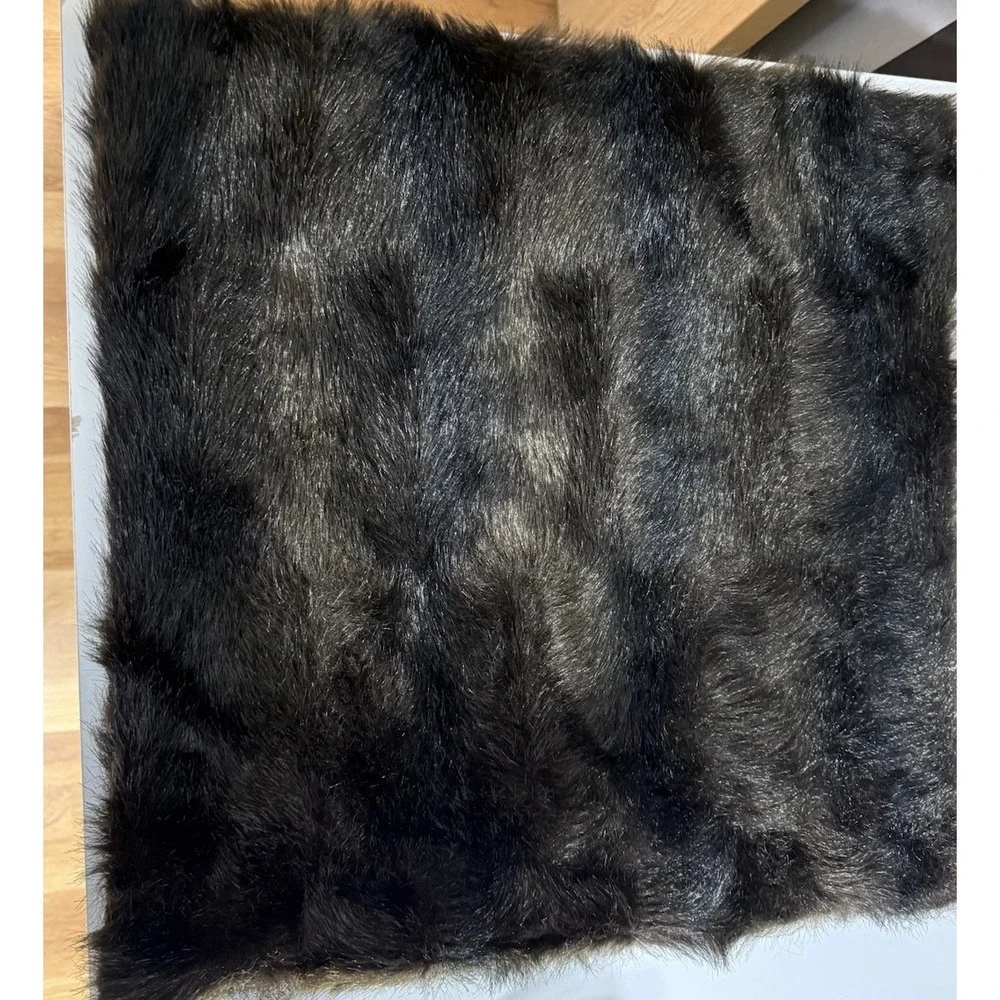Pier 1 Imports Brown/Black Faux Fur Pillow Case‎ 17